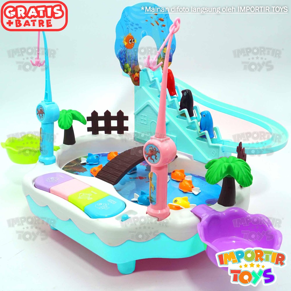 Mainan PINGUIN NAIK TANGGA &amp; MAINAN MANCING 2 in 1 (IMPORTIR TOYS QUALITY)