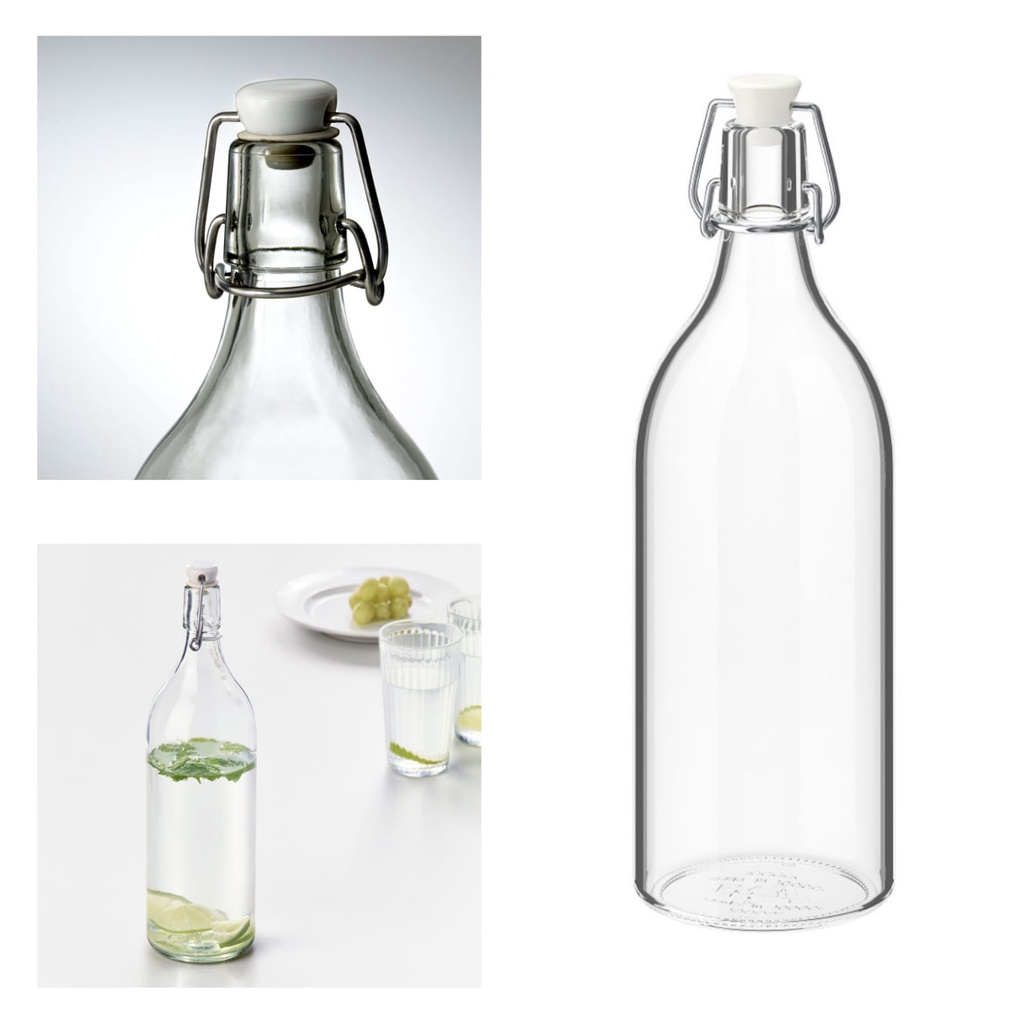 Botol Kaca Bening 1 Liter Premium dan Tebal