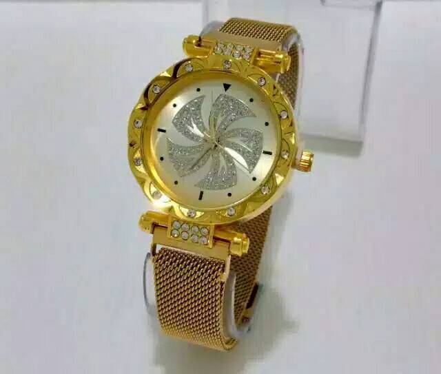 Jam Tangan Wanita Magnetik Motif Baling-Baling Hiasan