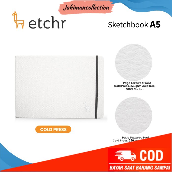 

✨ BISA COD ✨ Buku Cat Air Etchr A5 Watercolor Sketchbook - COLD PRESSED