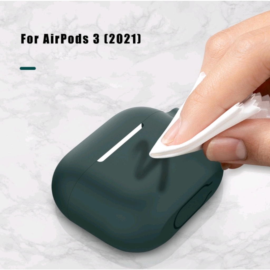 Soft Silicone Apple AIRPODS 3 2021 case cover soft with hook AIRPOD