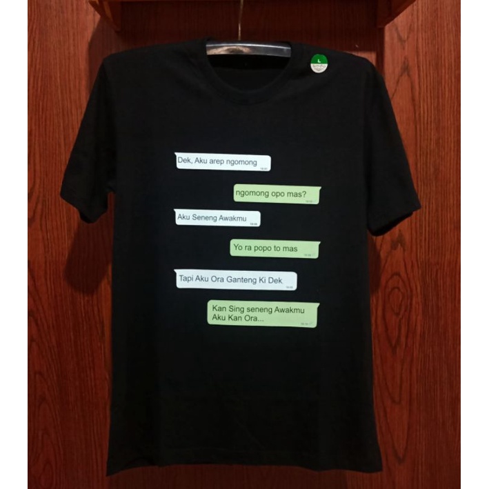 KAOS CHAT WHATSAPP bisa costum
