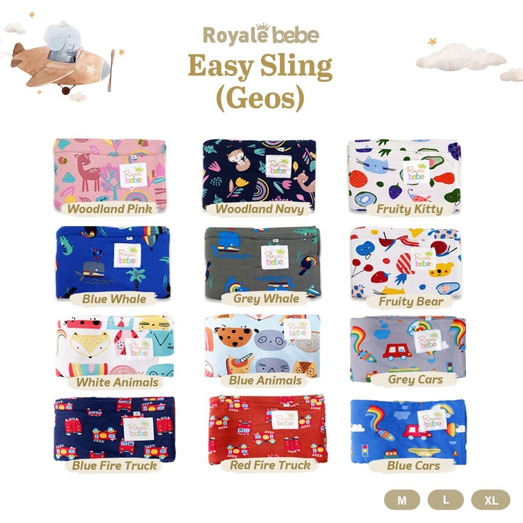 Royal Bebe Geos 2in1 Ukuran L (RB-GEOS) - Gendongan Bayi