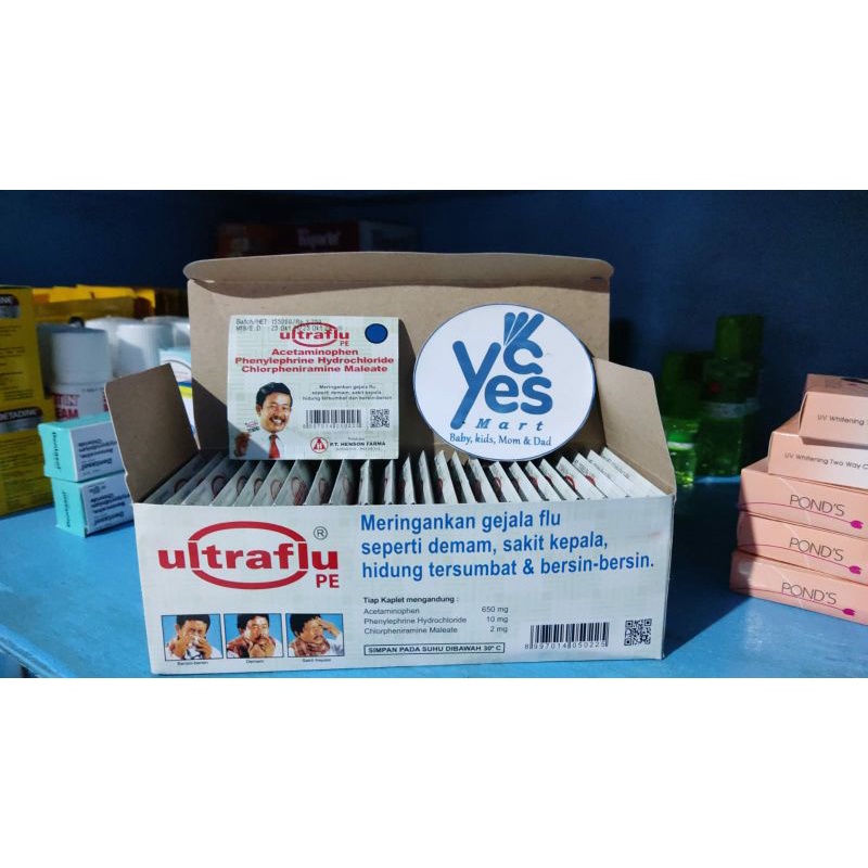 Ultraflu obat gejala Flu 1 Tablet 4 Kapsul Demam sakit Kepala hidung tersumbat bersin ultra flue