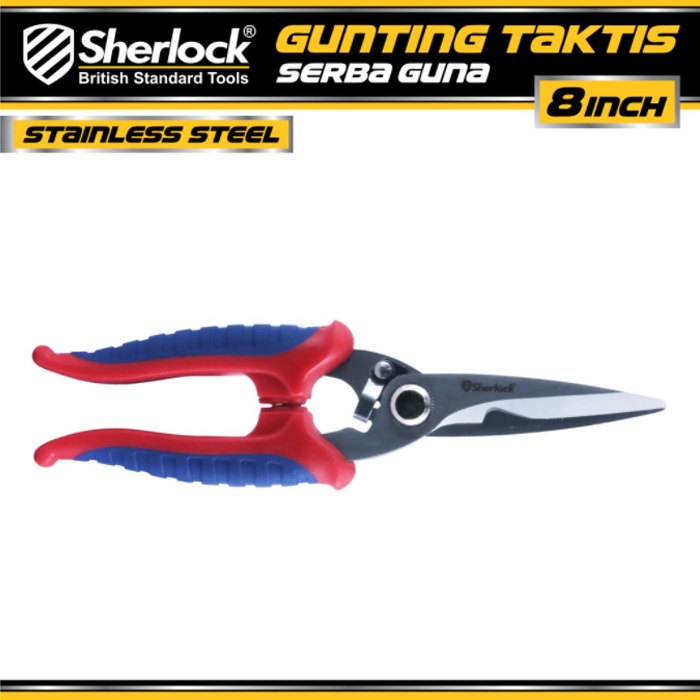 Gunting Taktis Serba Guna 8 inch Original Sherlock Gunting Dahan Ranting