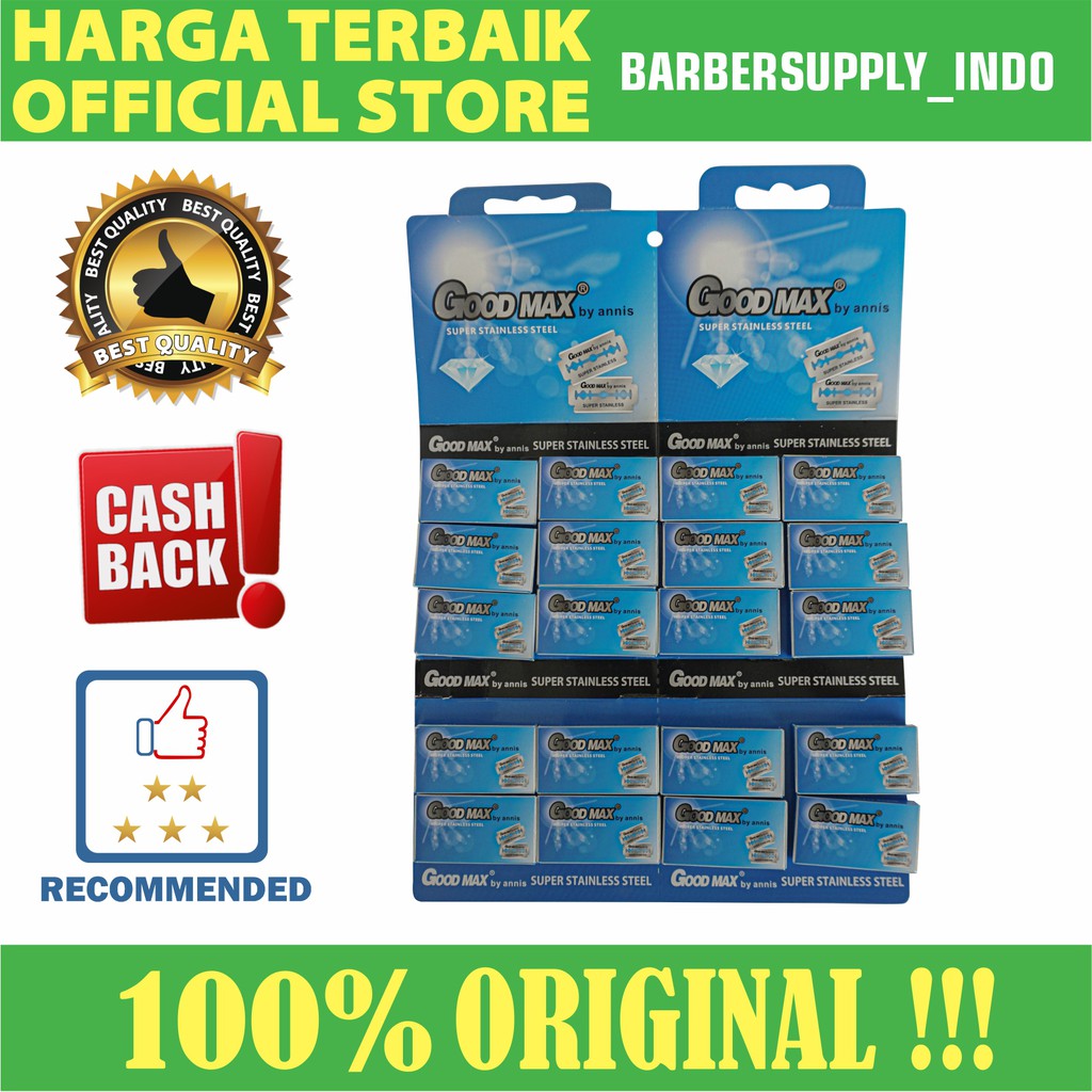 PISAU SILET RAZOR GOOD MAX BARBER PANGKAS SALON ISI 100 PCS SILET