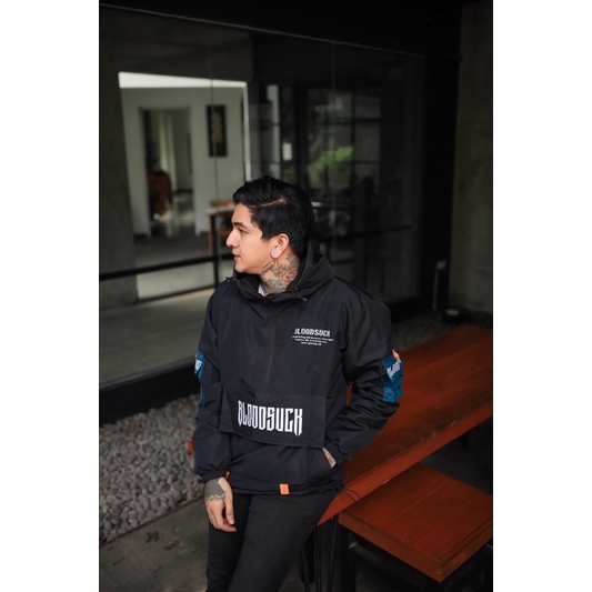 BLOODSUCK Jaket Cougle Pria Jaket Parasut Jaket Waterpoof