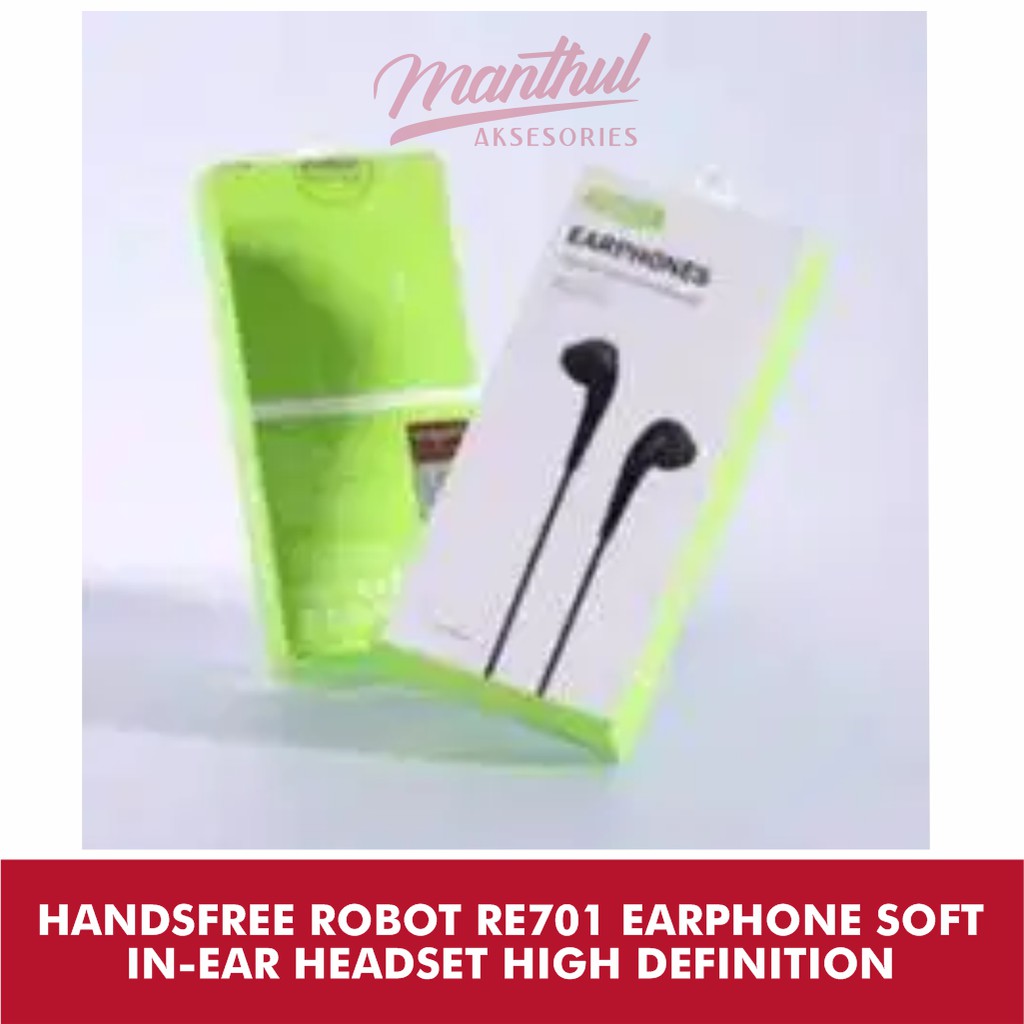 HANDSFREE ROBOT RE701 EARPHONE SOFT IN-EAR HEADSET HIGH DEFINITION