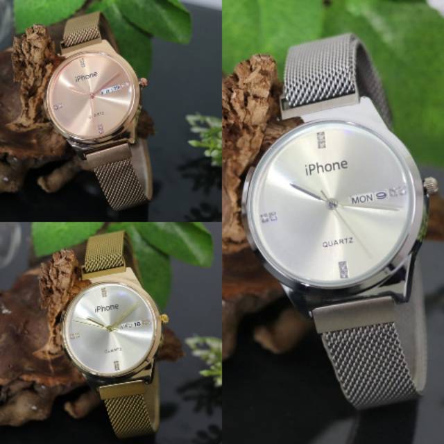 DISKON  JAM TANGAN WANITA IPHONE SAND TANGGAL HARI AKTIF JAM TANGAN ANTI AIR JAM FASHION WANITA