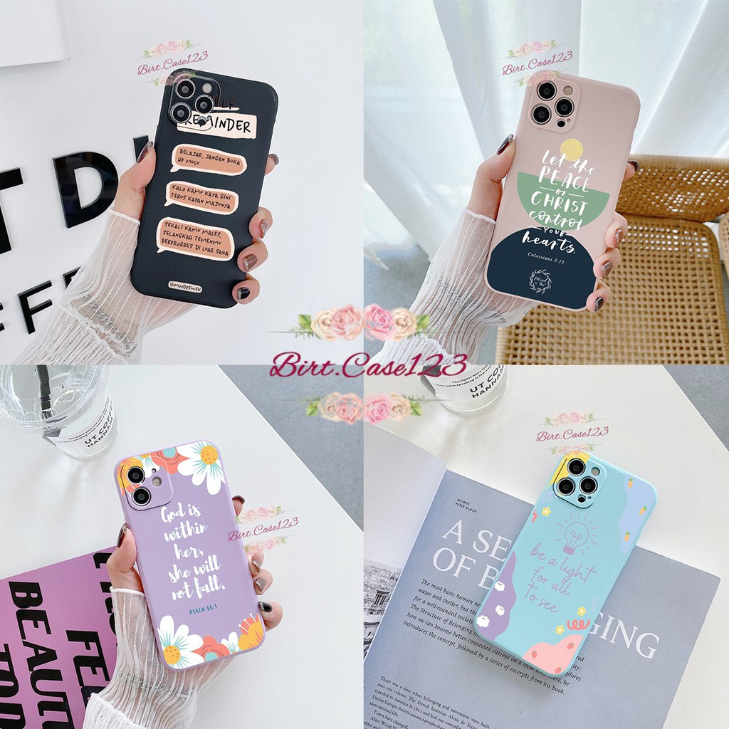 CASE CASING SOFTCASE SILIKON MACARON PELINDUNG KAMERA QUOTES OPPO VIVO SAMSUNG XIAOMI REALME IPHONE ALL TYPE BC6059