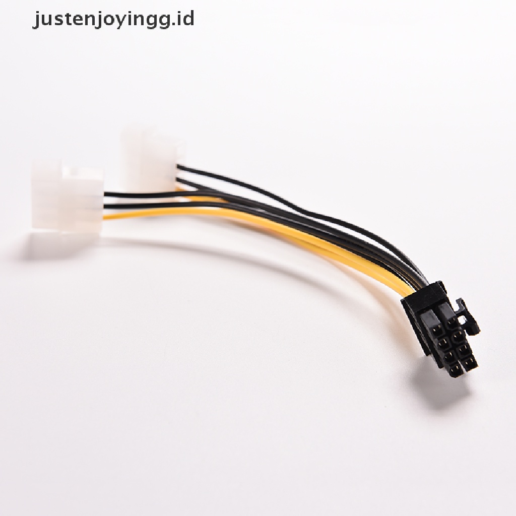 // justenjoyingg.id // 16cm/5&quot; 8 Pin PCI Express Male To Dual LP4 4Pin IDE Power Cable Adapter ~