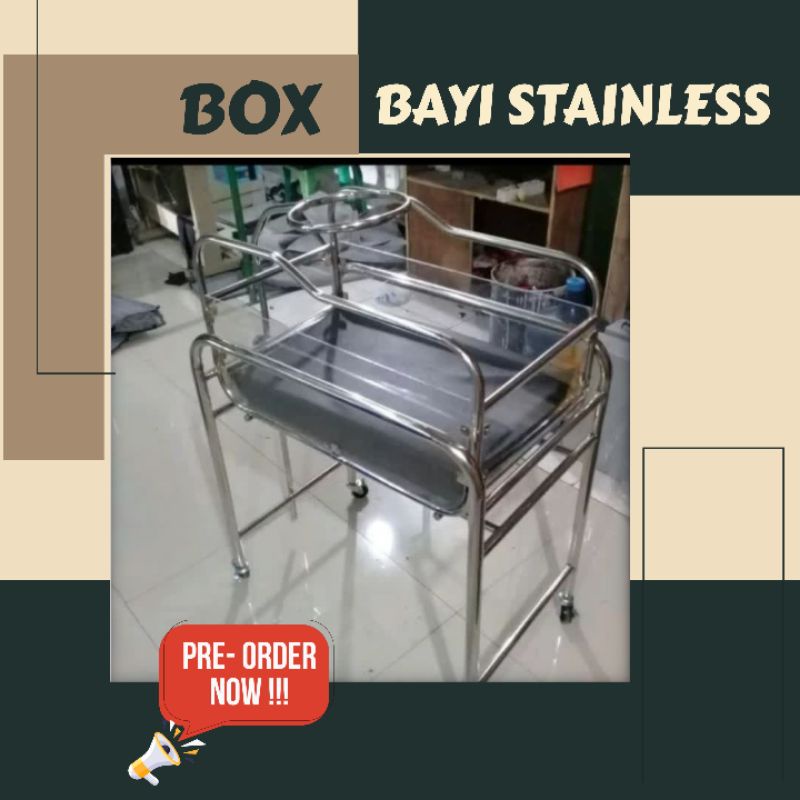 Box Bayi Kelambu Besi / Stainless, Ranjang Baby Box Rumah Sakit