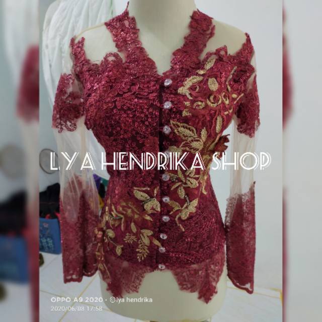 Atasan kebaya modern kancing depan