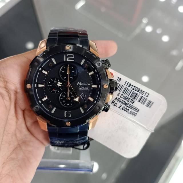ALEXANDRE CHRISTIE AC 6410 ROSEGOLD BLACK ORIGINAL