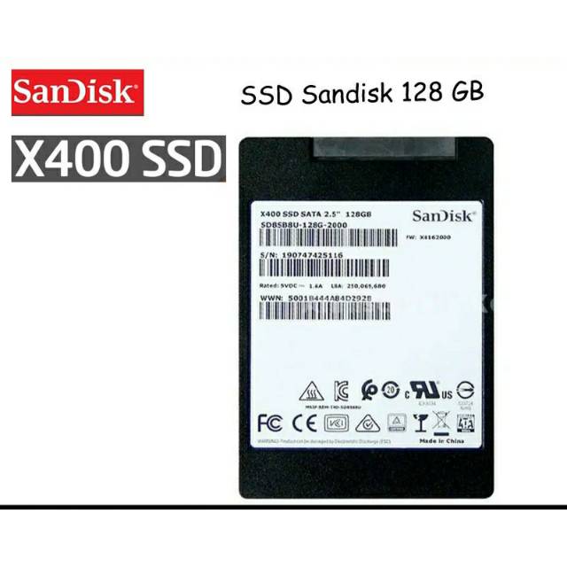 SSD SANDISK 128GB X400 SATA SSD