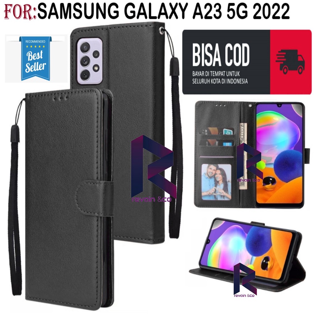 NEW SAMSUNG GALAXY A23 5G 2022 CASE FLIP WALLET LEATHER KULIT PREMIUM SARUNG BUKA TUTUP FLIP CASE SAMSUNG A23 5G