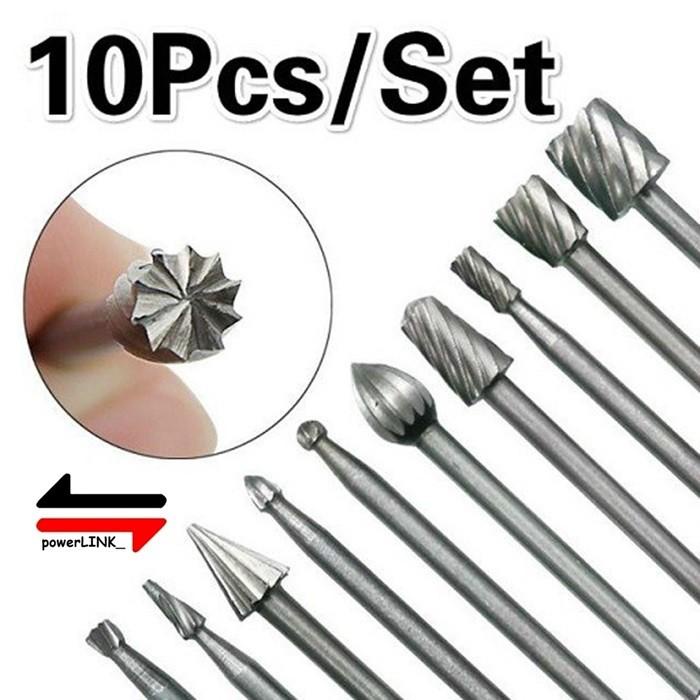 Mata Bor Kikir Ukir Kayu HSS Wood Milling Cutter Mini Grinder Tuner