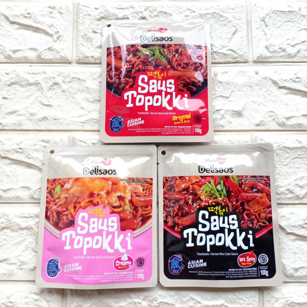 Mamasuka Delisaos Saus Topokki Bumbu Japchae Saos Tteokbokki Korean Rice Cake Sauce toppoki topoki instan