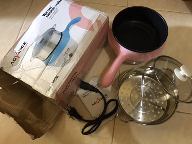 Panci Elektrik 18cm 1.5l Serbaguna Portable Kukus Pan Listrik Murah