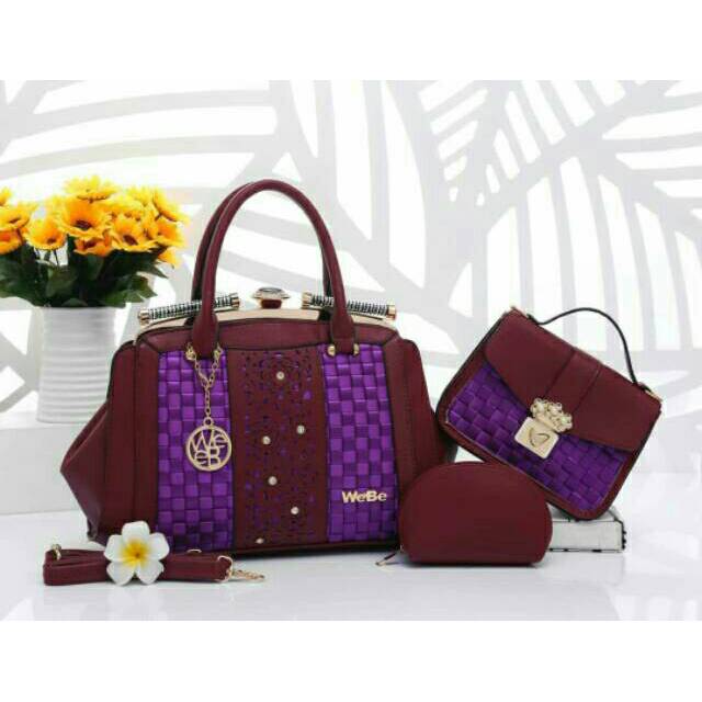 Tas webe* behel Breezy 8921 (3in1) wanita branded batam fashion import