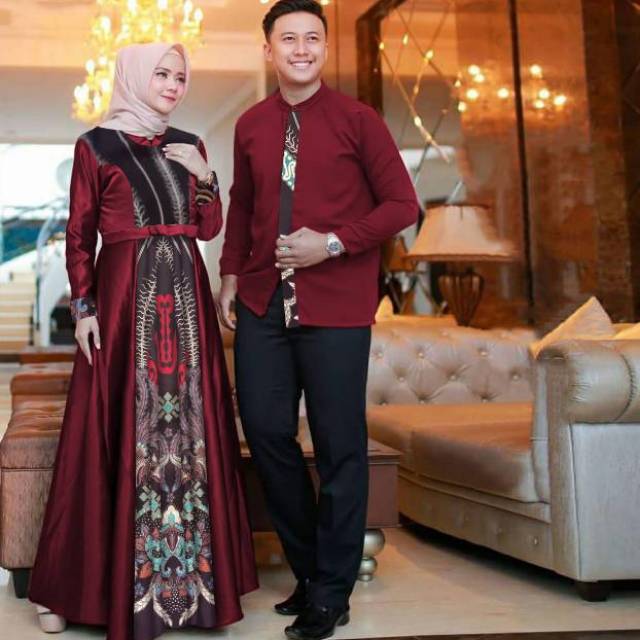 (BISA COD✔️)CUOPLE MALIKA  HANIFAH/ CP MALIKA GAMIS + KEMEJA