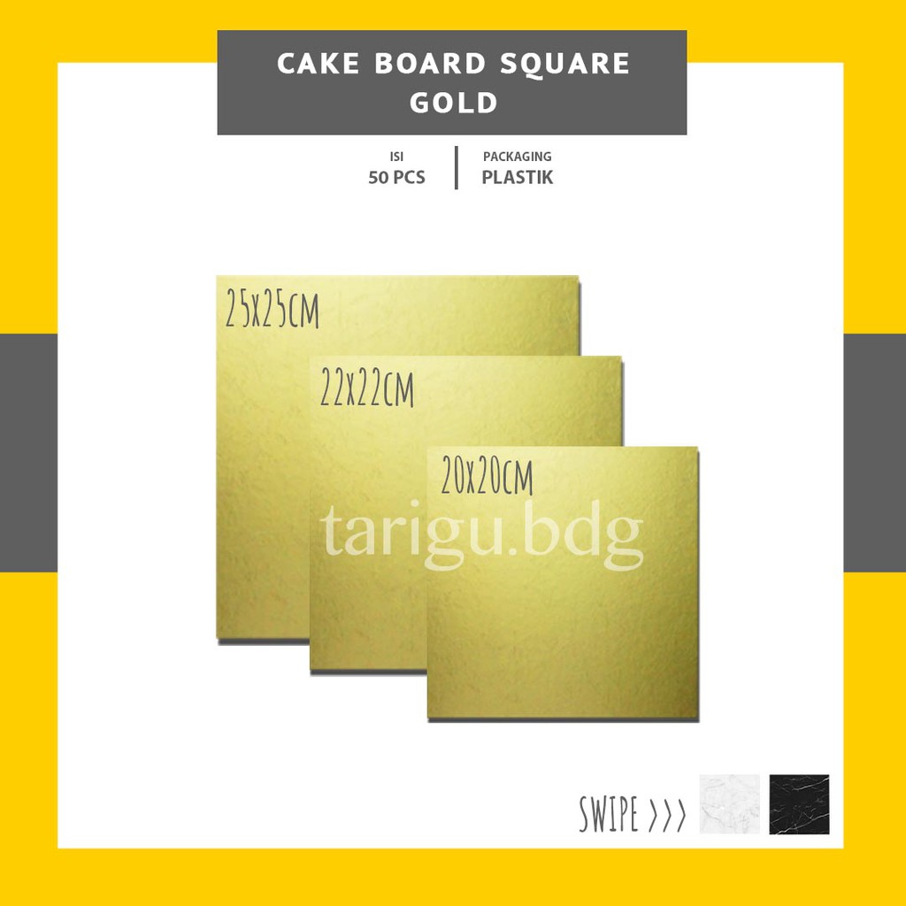 ALAS KUE MOTIF GOLD - CAKE BASE TATAKAN KUE - GOLD CAKE BOARD MARBLE ALAS PAPAN KUE TATAKAN KUE