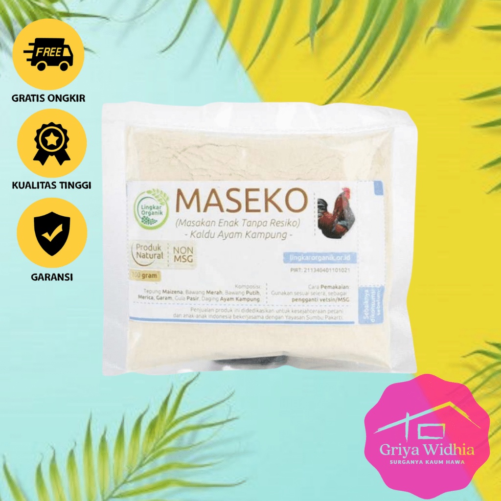 

Maseko Kaldu Ayam Kampung 100gr Refill Penyedap Rasa Organik Non MSG / MPASI / Lingkar Organik