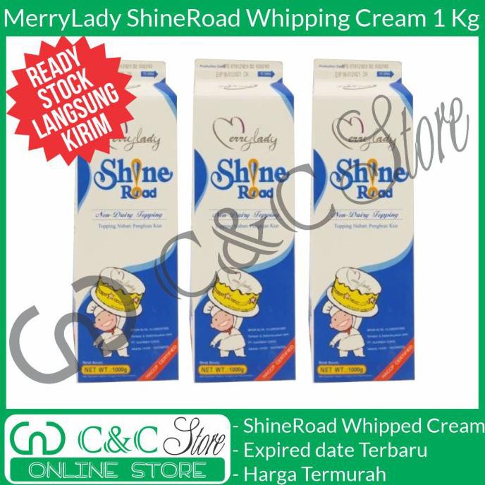 

shineroad whipping cream shine road whiped 1000 gr 1 kg l topping