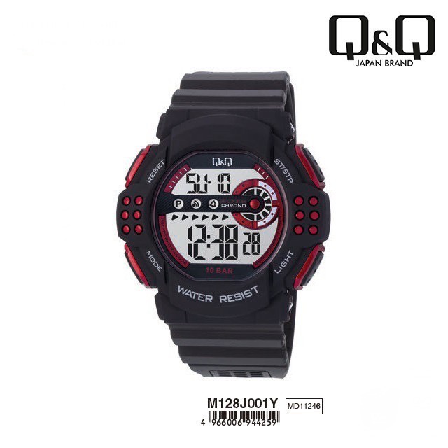 Q&amp;Q QnQ QQ Original Jam Tangan Arloji Pria Fashion Digital Rubber Karet - M128 M128J Water Resist 10 BAR LIMITED