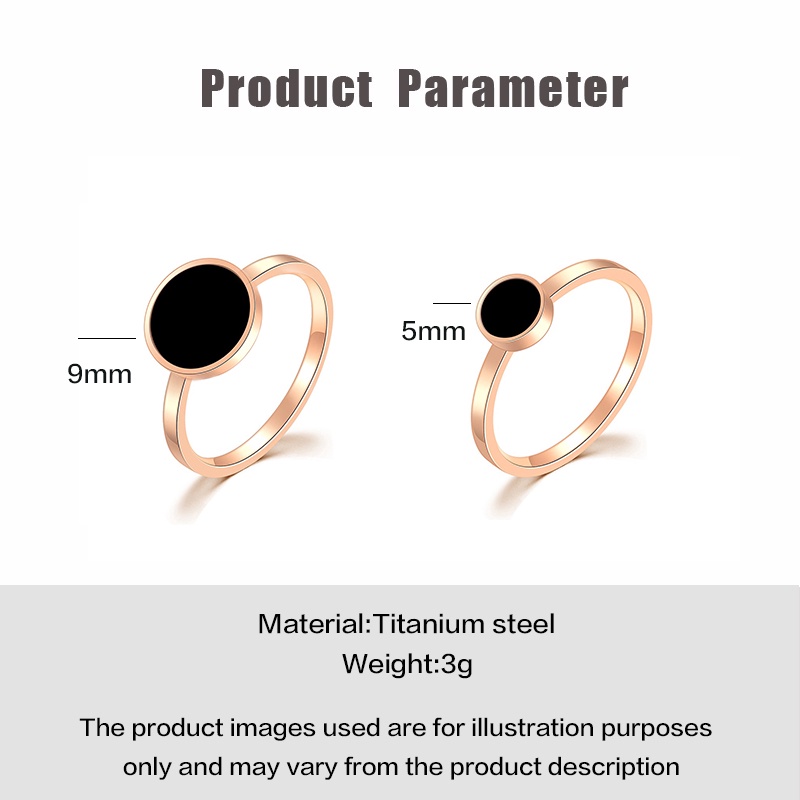 Cincin Titanium Premium Lapis Emas 18K Bentuk Bulat Bahan Warna Hitam Bulgar