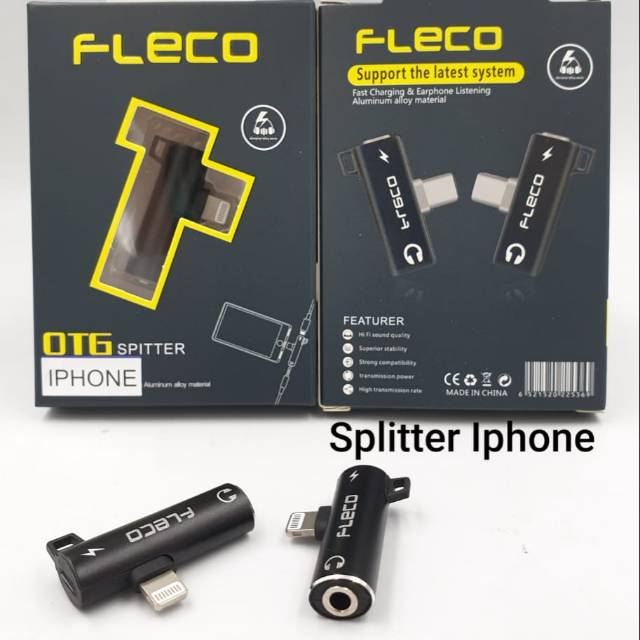 Splitter iphone 2in1 converter otg Usb Lightning charger+headset For iPhone 7 8 7+ 8+ X XR XS MAX 11 12 13 14 Pro Max by FLECO