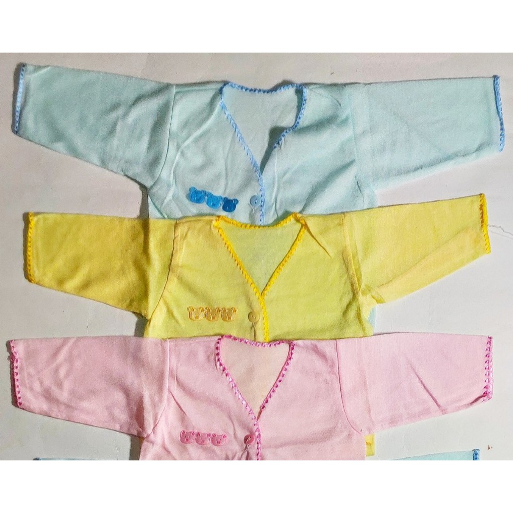 Boboko ~ 6 Pcs Baju Oblong Bayi Murah Berkualitas ( Lengan Panjang ) // OneSize, Newborn 0-4 Bulan