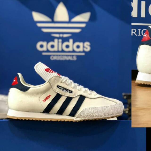 adidas samba leather white