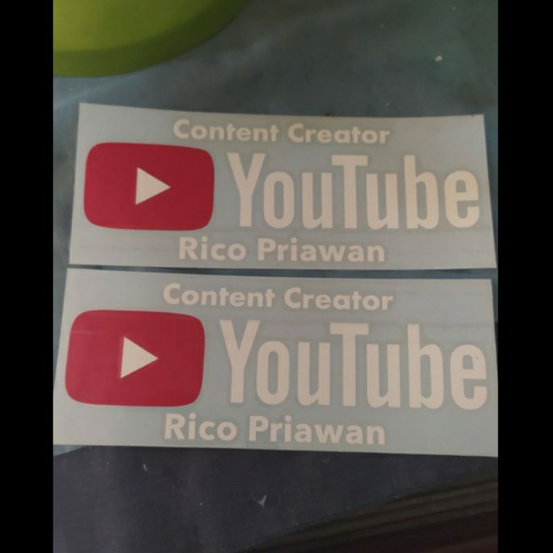 Costum Cutting Sticker Content Creator Youtuber/Stiker Youtube/Sticker Channel Youtube
