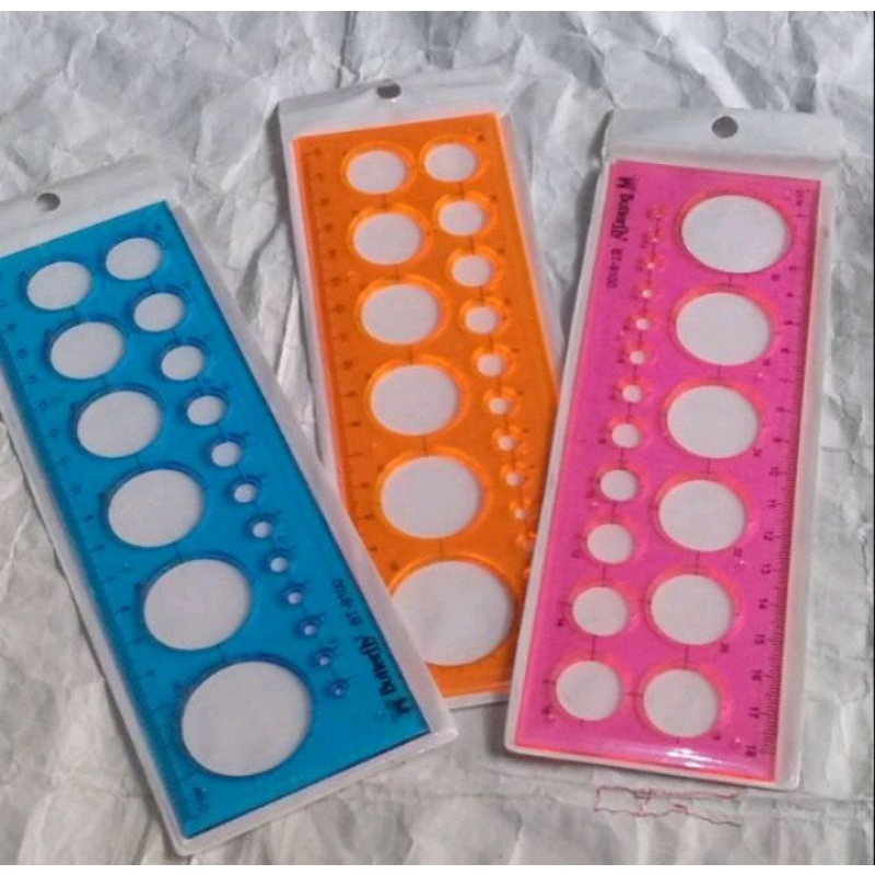 

BUTTERFLY penggaris plastik bulat