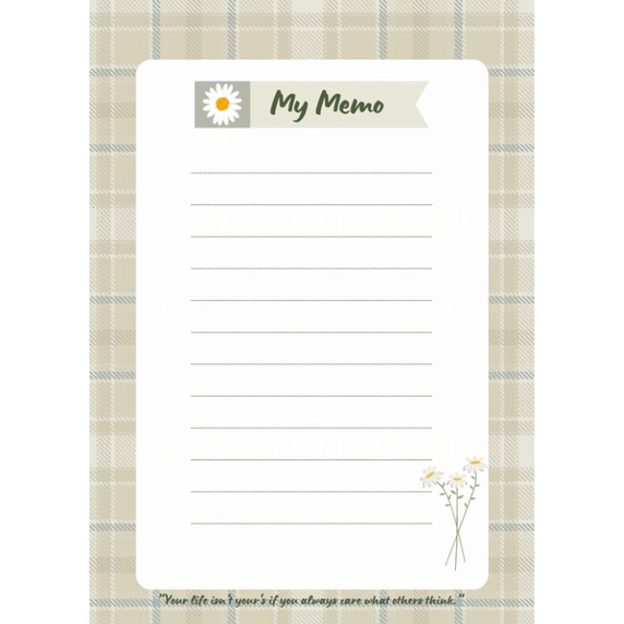 

memo / stiky note /notepad daisy