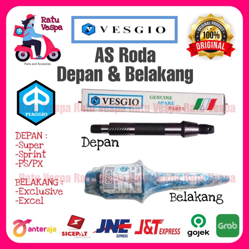 AS Roda Depan dan Belakang VESGIO Vespa Super,Sprint,PX,PS,EXCEL