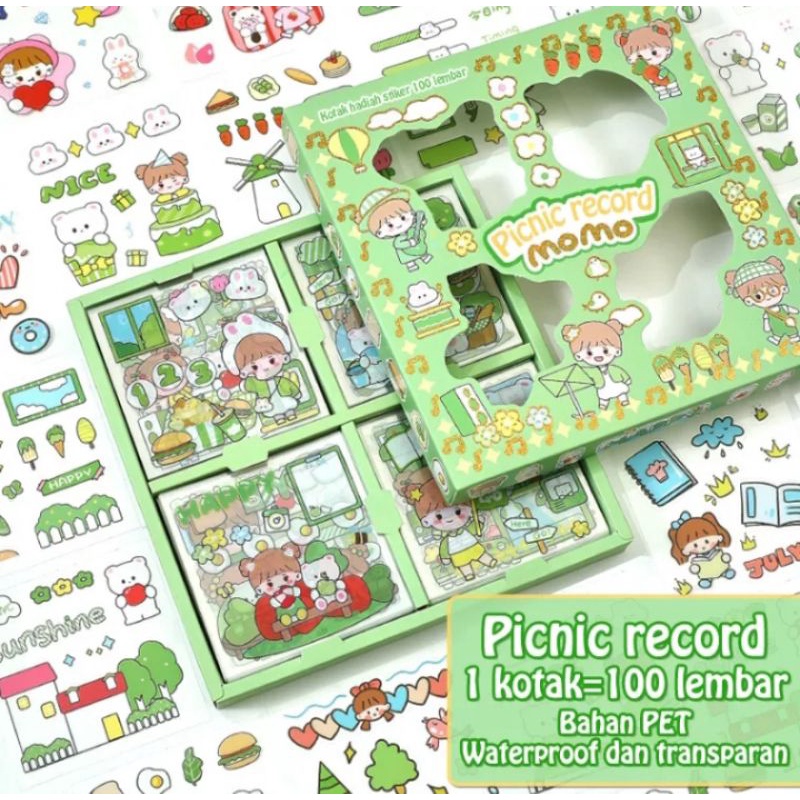 

Stiker Korea Aesthetic DIY Buku Diary / Stiker Tumblr / Stiker Deco / Stiker Hp Laptop 1Pc - Sticker Lucu Kotak Bekal