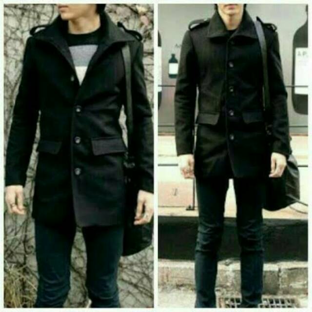 BLAZER DONZU Pria Jas Panjang Cowok Korea Donju Hitam Slimfit Keren