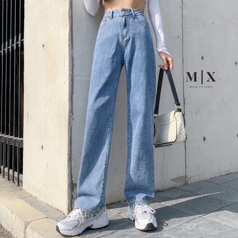 JEANS HIGHWAIST IMPORT CELANA PANTS WANITA CEWEK CULLOTE HW BAGGY DENIM MX842