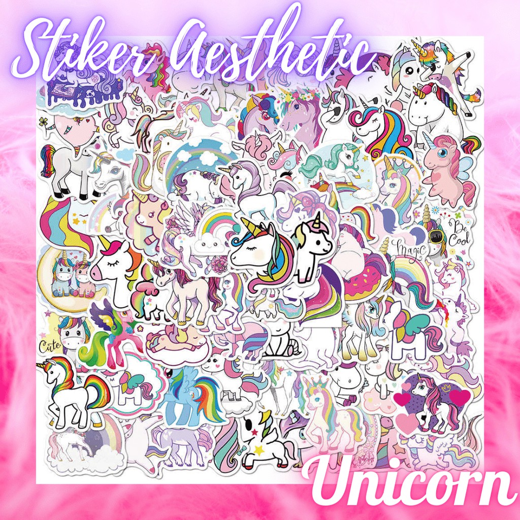 Cetak Stiker Aesthetic / Stiker Laptop /Case Hp edisi UNICON ukuran 15x11cm MURAH /Gift OLSHOP a6