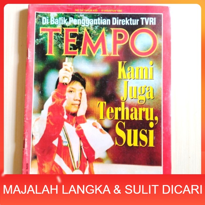 Majalah TEMPO No.24 Agu 1992 Cover SUSI SUSANTI Langka