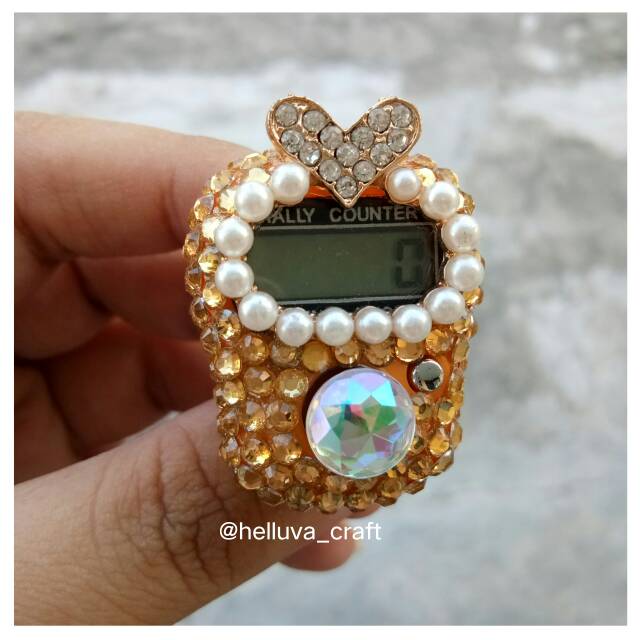 Murah Cincin Tasbih Digital Bling Blink heart kado unik wanita lucu penghitung zikir souvenir haji