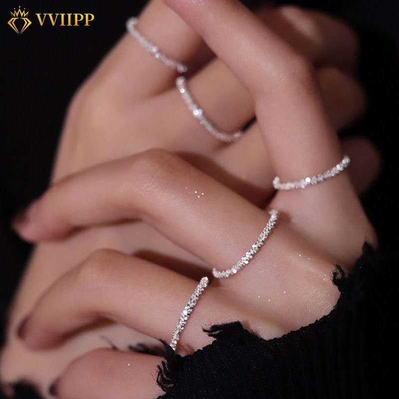 Korean Shining Silver Ring Fashion Finger Rings Women Jewelry Accessories