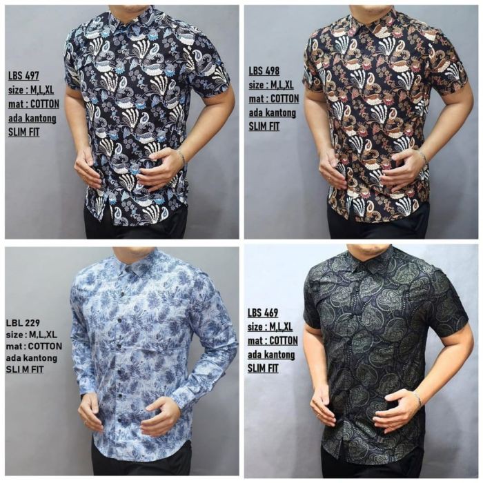 BATIK PRIA SLIM FIT MODERN ELEGAN KEMEJA BATIK PRIA SLIMFIT KATUN PREMIUM MODEL 10 KEMEJA FORMAL COD