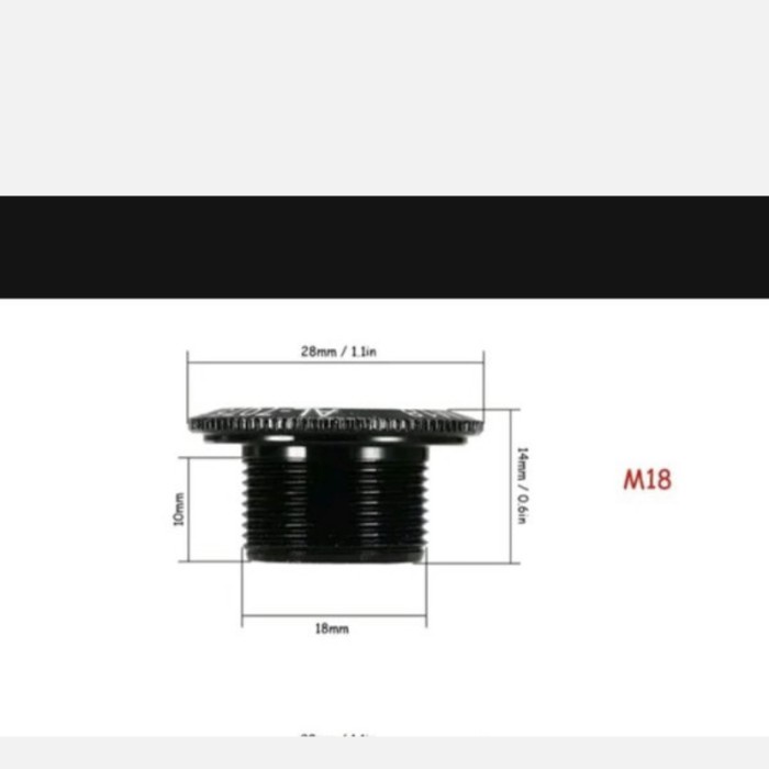 Baut tutup Crank Arm M18 HT2 sebelah kiri