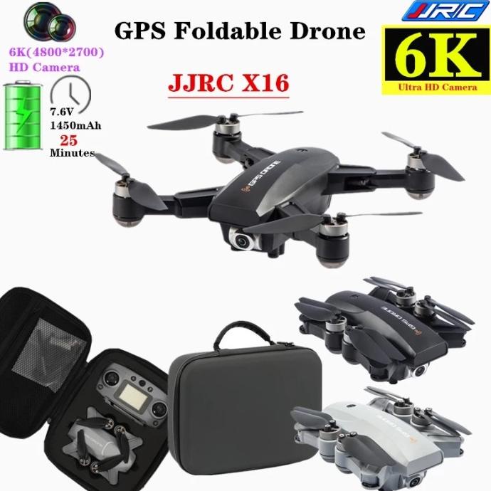 JJRC X16 6K UHD Camera FPV GPS Wifi 5G 25" Brushless Drone lipat +TAS