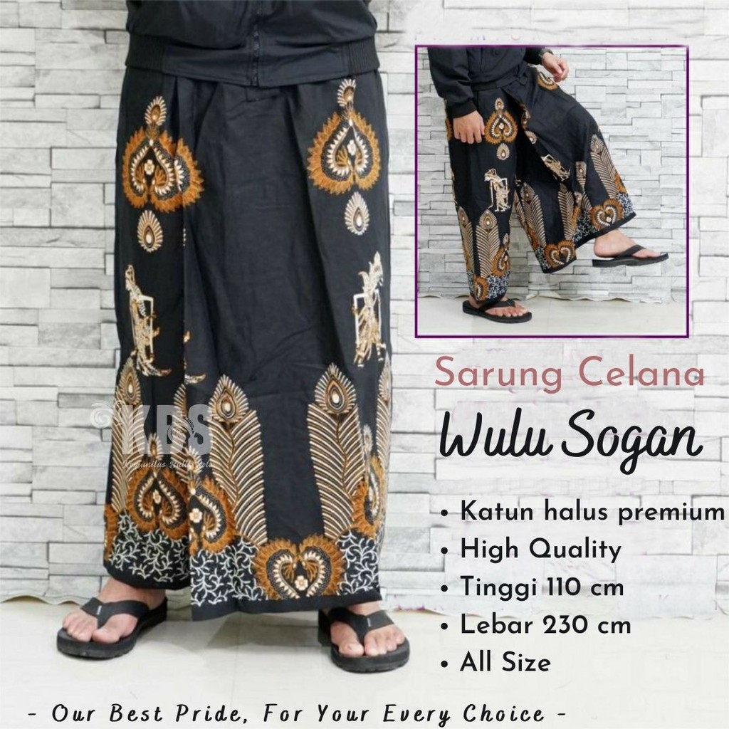 Eksklusif Celana Sarung Batik Wulu Wayang Sogan Bahan Katun Sragenan Original ALETHEA
