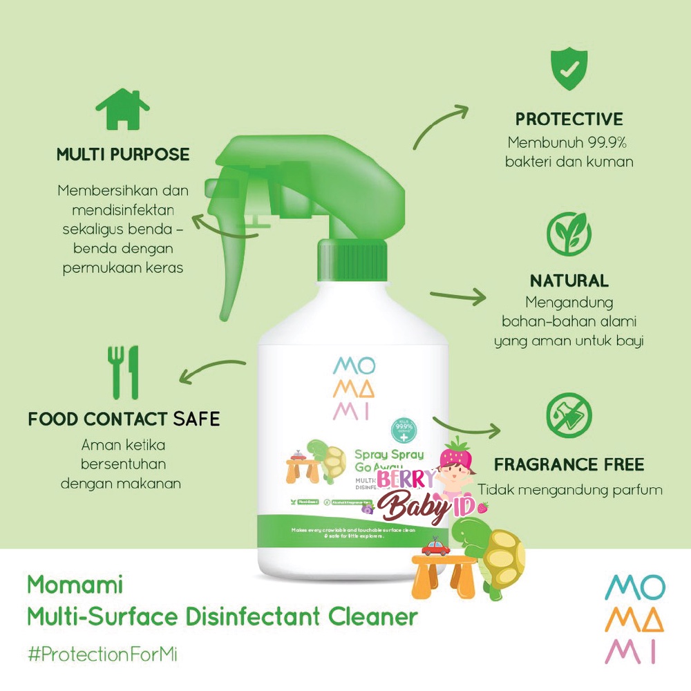 Momami Spray Spray Go Away Disinfectant Cleaner Disinfektan 500 ml Berry Mart