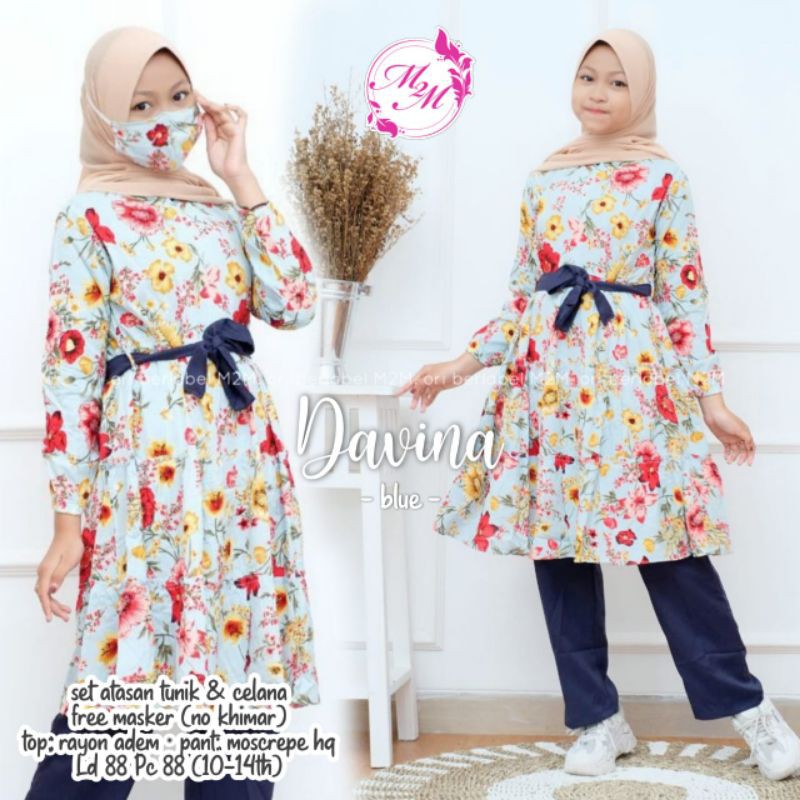 DAVINA set tunik remaja by m2m